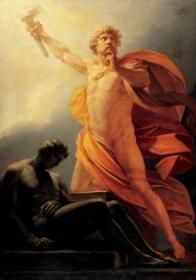 Prometheus bringt den Menschen das Feuer, Heinrich Fueger 1817