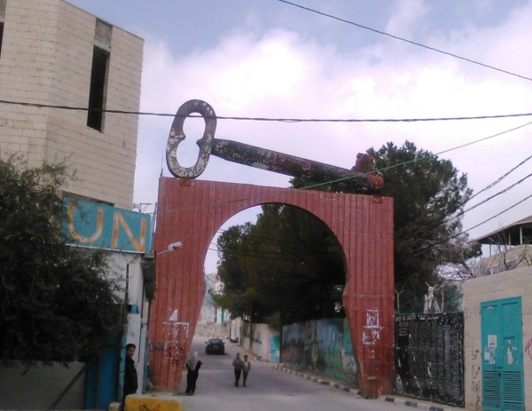 Eingang zum Aida Camp: Der Schlüssel als Symbol der Enteignung