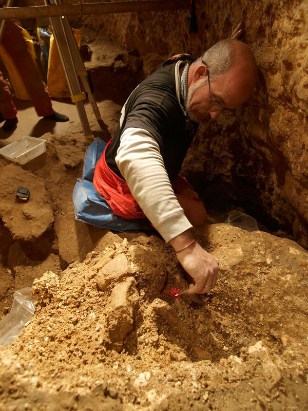 Ausgrabungsarbeiten in der Höhle Sima de los Huesos. © Javier Trueba, Madrid Scientific Films