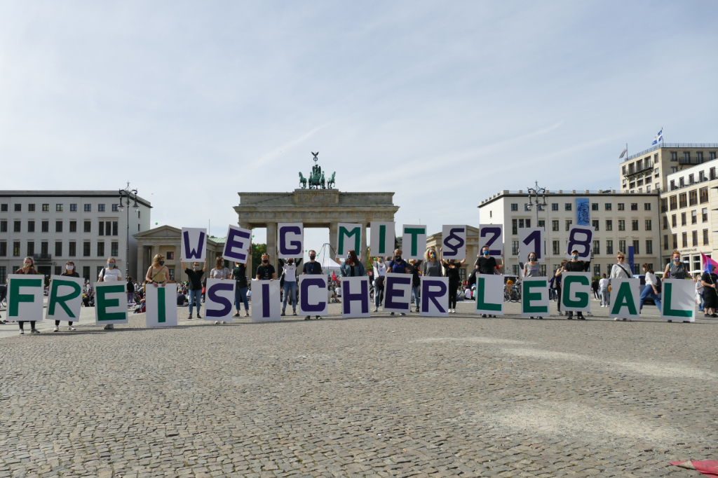 Auf der Kundgebung "Leben und Lieben ohne Bevormundung" am 19. September 2020 in Berlin, Foto: © Frank Nicolai