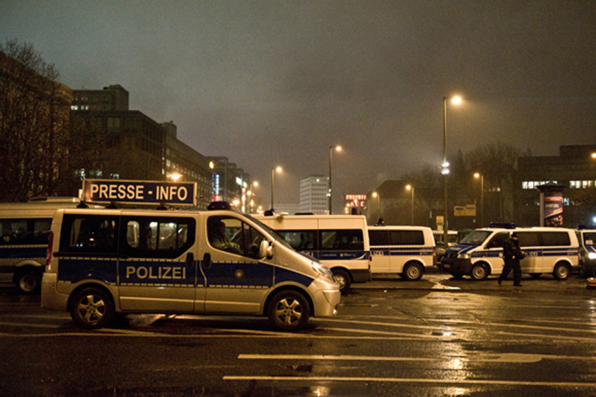 Starke Polizeipräsenz in Berlin
