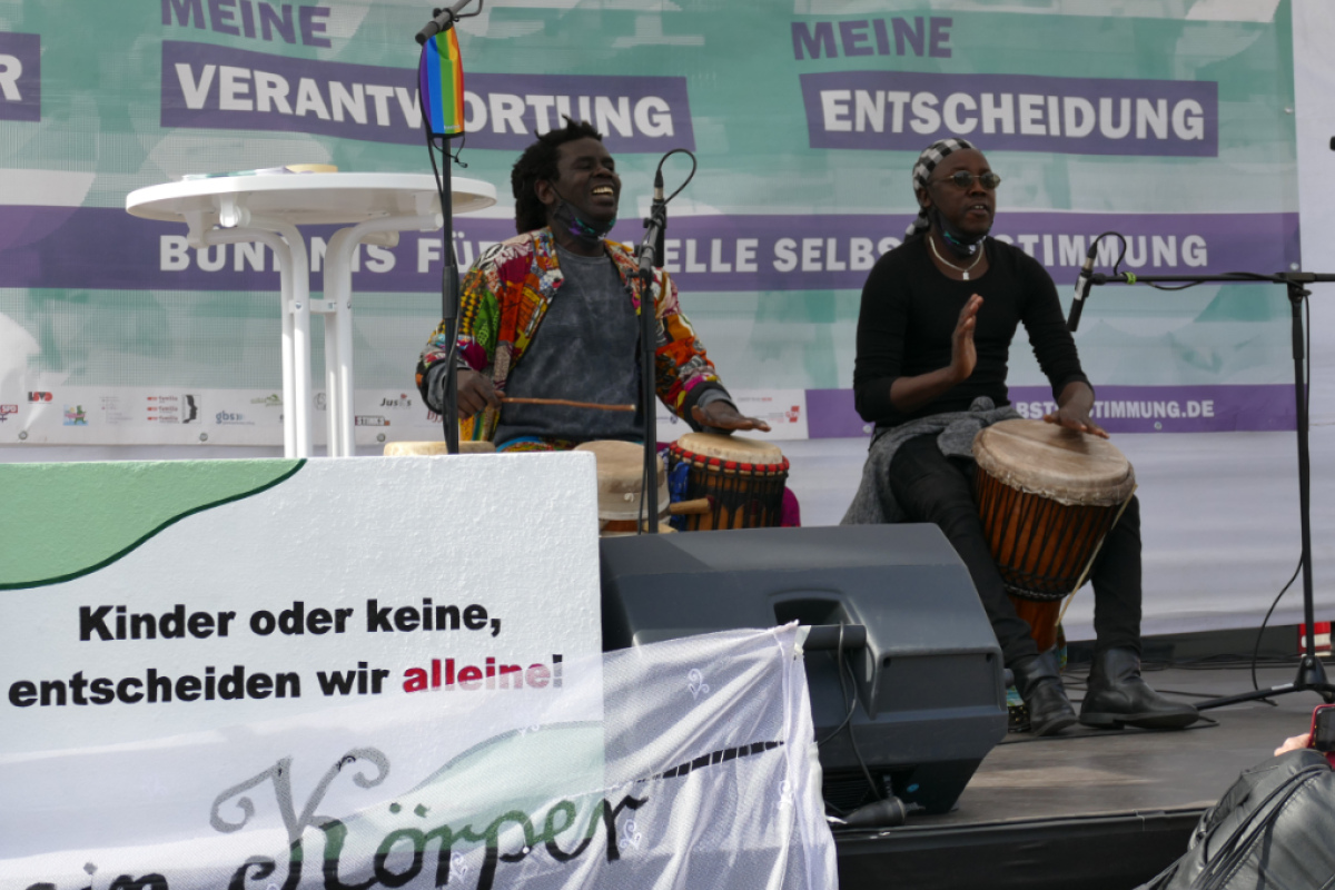 Auf der Kundgebung "Leben und Lieben ohne Bevormundung" am 19. September 2020 in Berlin