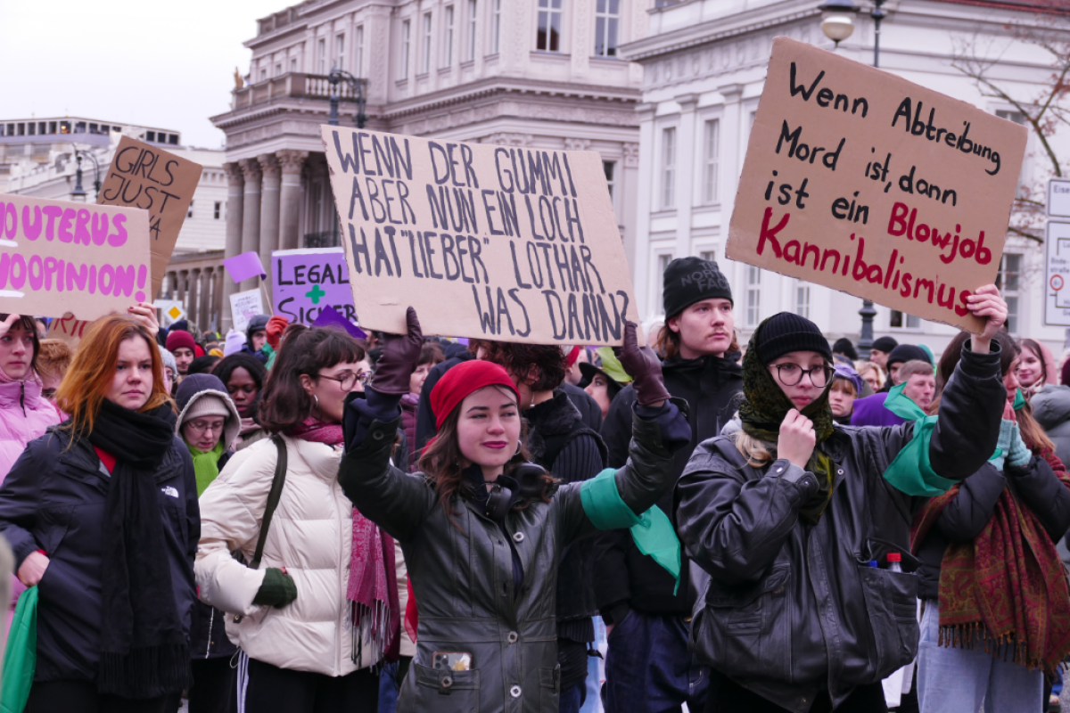 Demonstrationszug in Berlin