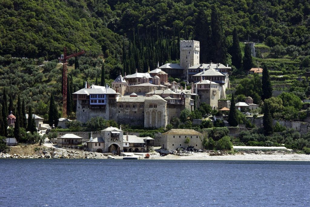 Die Abtei Esphigmenou auf dem Berg Athos