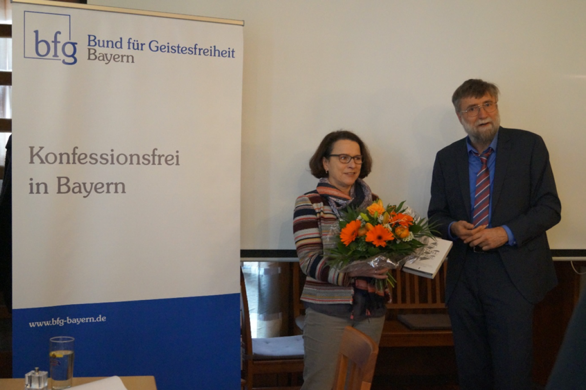 Bürgermeisterin Gertrud Maltz-Schwarzfischer, Vorsitzender Erwin Schmid