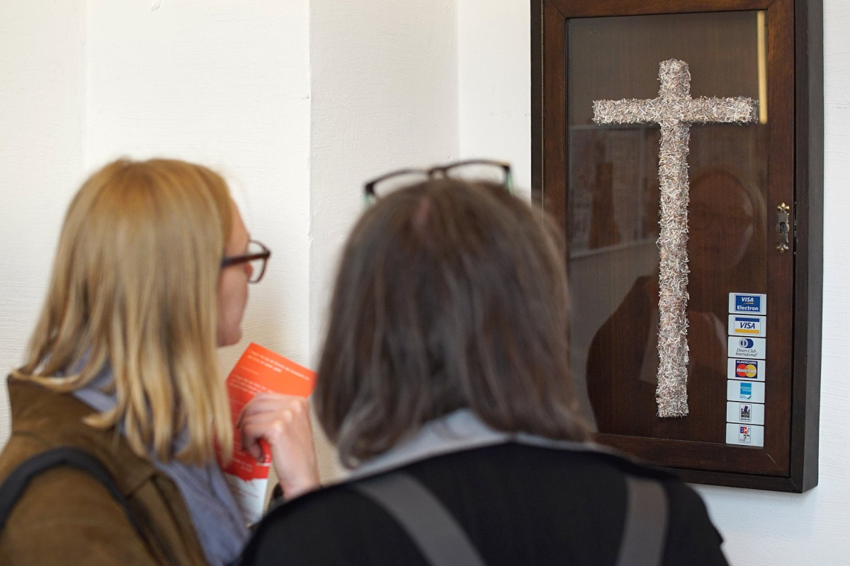 Bei der Ausstellung 2018