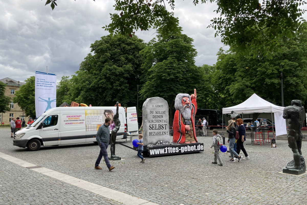 Protest auf dem Katholikentag Stuttgart