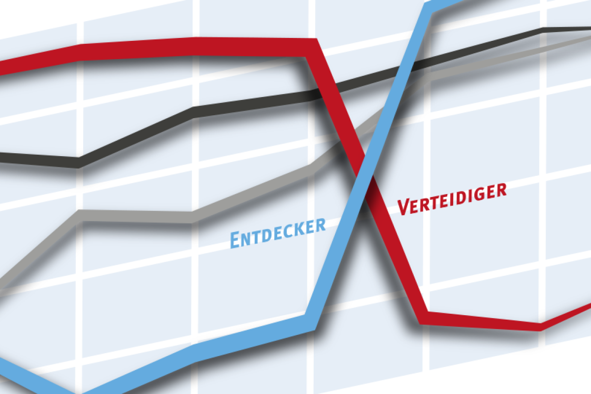 Keyvisual zur Erhebung „Von Verteidigern und Entdeckern“ 