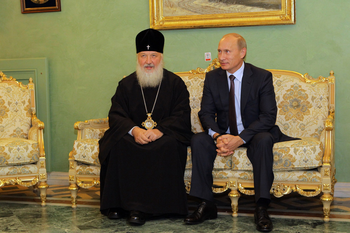 Wladimir Putin und der russische Partriarch Kirill 