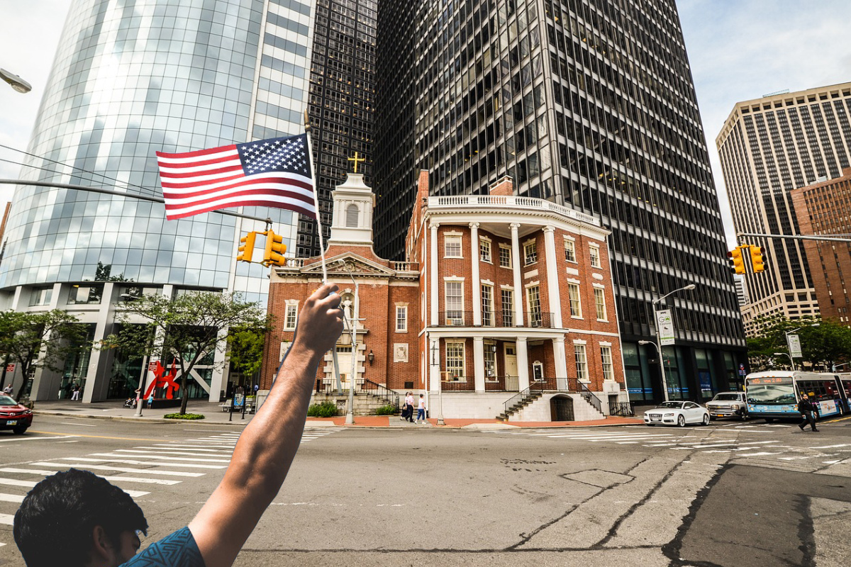 USA Kirche Flagge