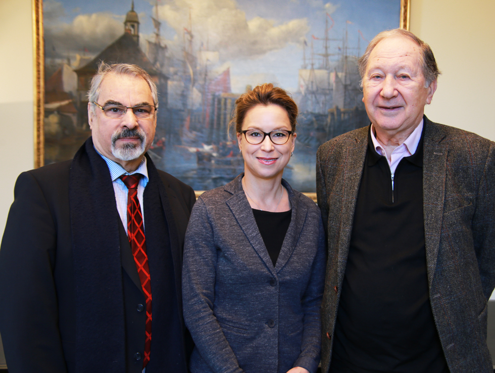 Konny Neumann, Präsidentin Carola Veit, Prof. Dr. Helmut Kramer