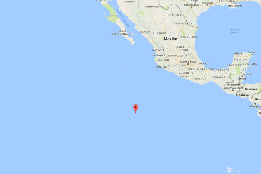 Lage der Insel vor der Küste Mexikos