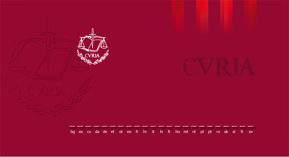 Europäischer Gerichtshof (EuGH) in Luxemburg (Ausschnitt Logo)