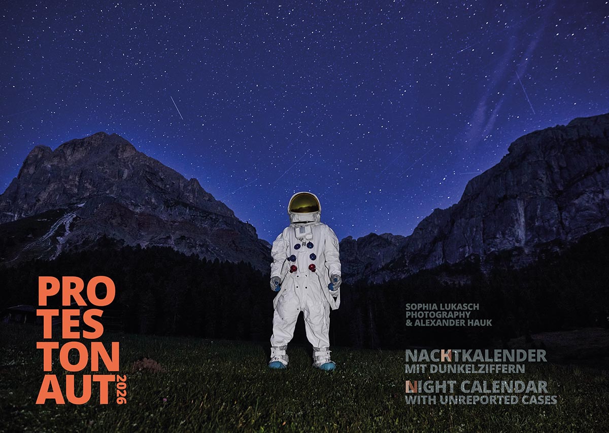 Dunkelziffern: Protestonaut-Kalender 2026 zeigt, was oft im Schatten bleibt
