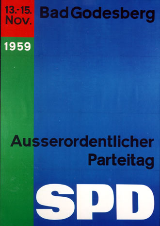 Plakat des Parteitags, auf dem das Godesberger Programm beschlossen wurde, Foto: gemeinfrei