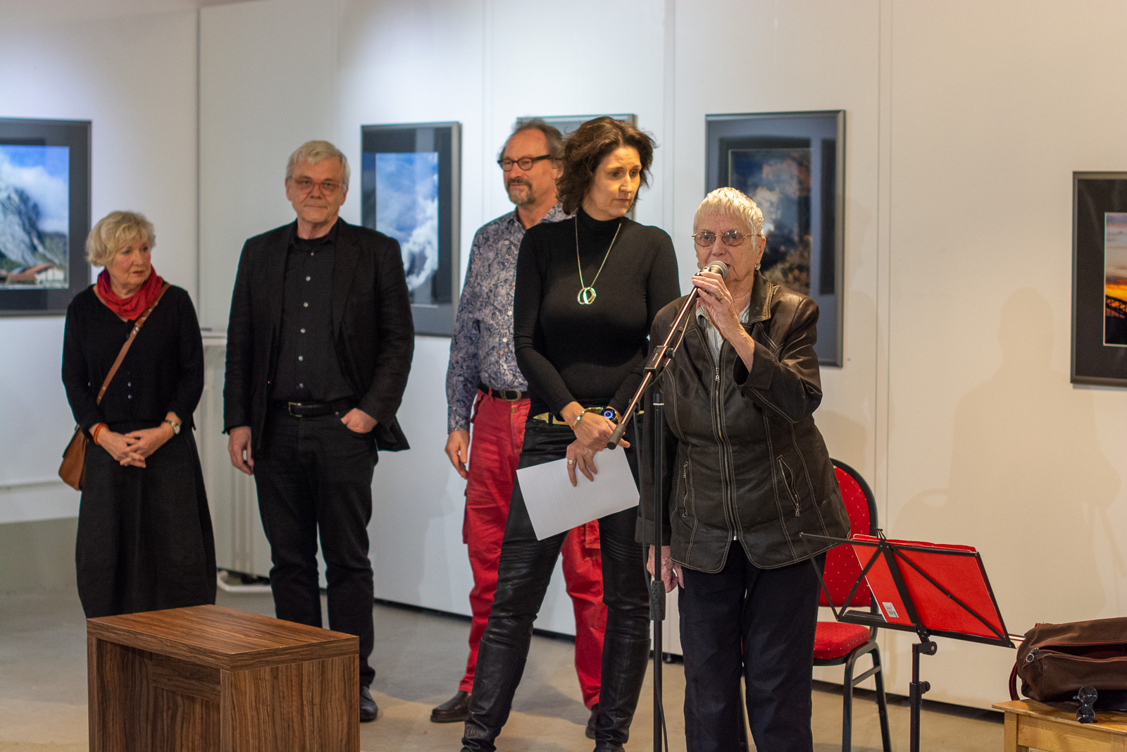 Wiltrud Mohilo, Florian Piel, Peter Menne sowie Laudatorin Esther Erfert, Foto: © Dennis Merbach
