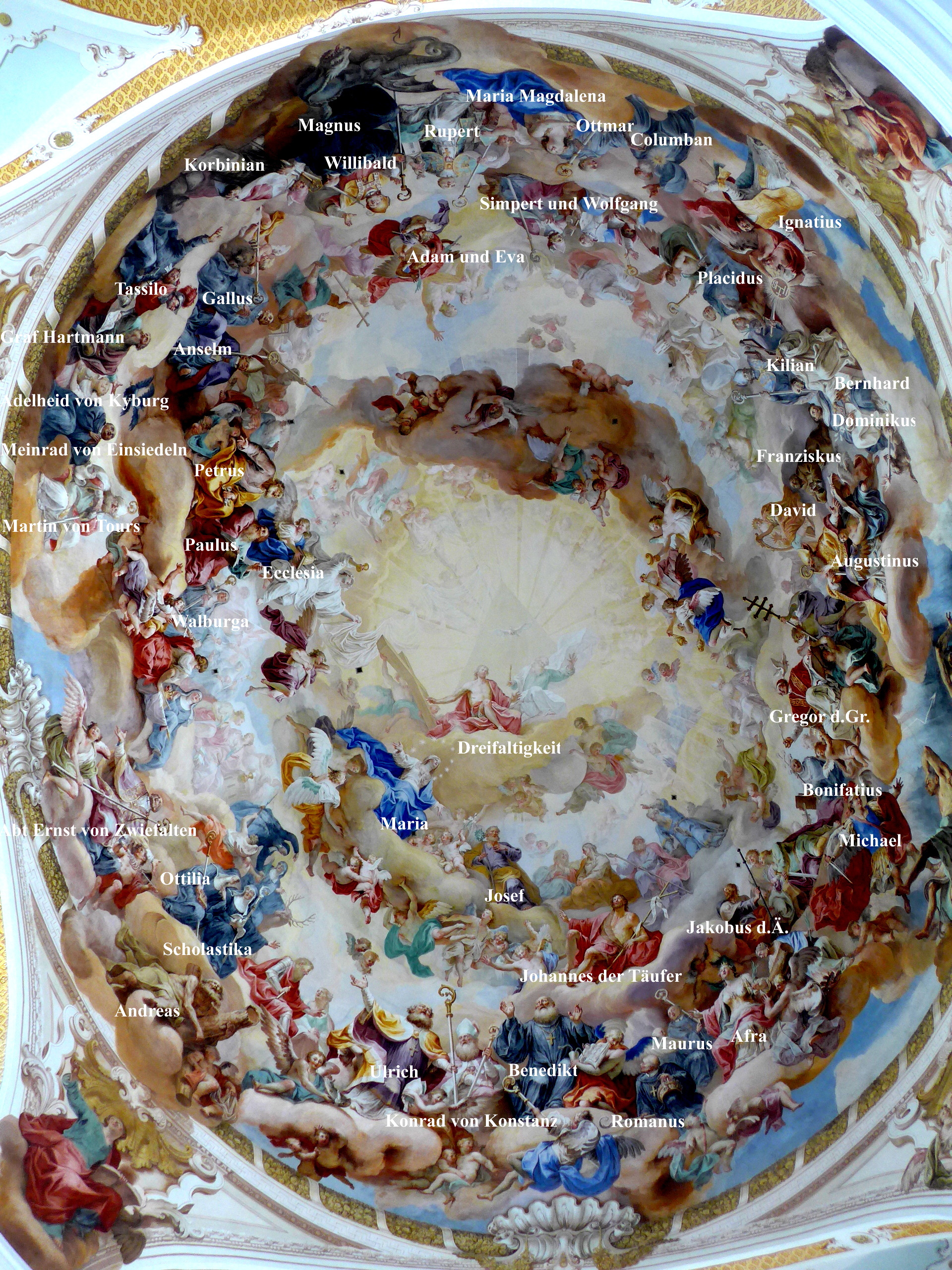 Heiligenbild in der Abteikirche Neresheim, gemalt 1770-1775 von Martin Knoller Heiligenbild in der Abteikirche Neresheim, gemalt 1770-1775 von Martin Knoller