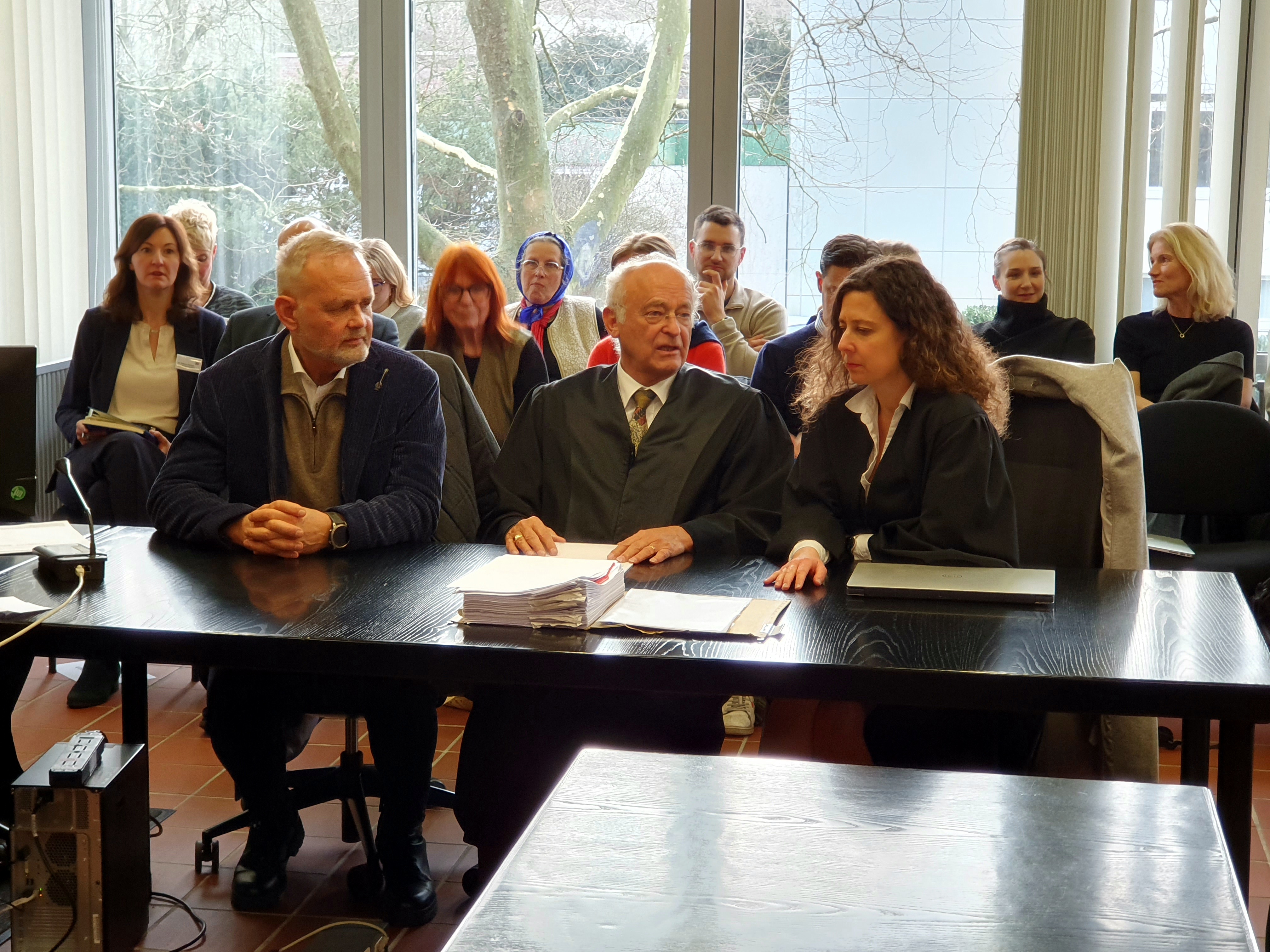 Im Gerichtssaal des Landesarbeitsgerichts Hamm