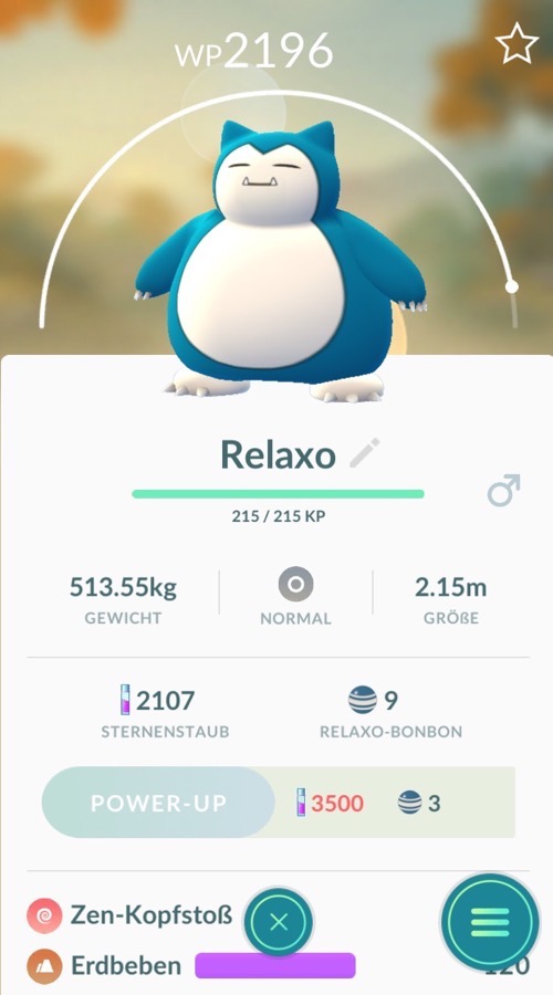 Das Pokémon "Relaxo" 