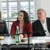 von links: Dr. Alexa Färber, Riem Spielhaus, Prof. Dietrich Mühlberg