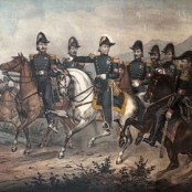 General Dufour (auf dem Schimmel) putschte 1847 gegen die Katholisch-Konservativ