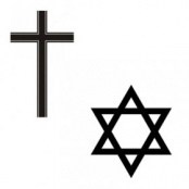 Kreuz und Davidstern