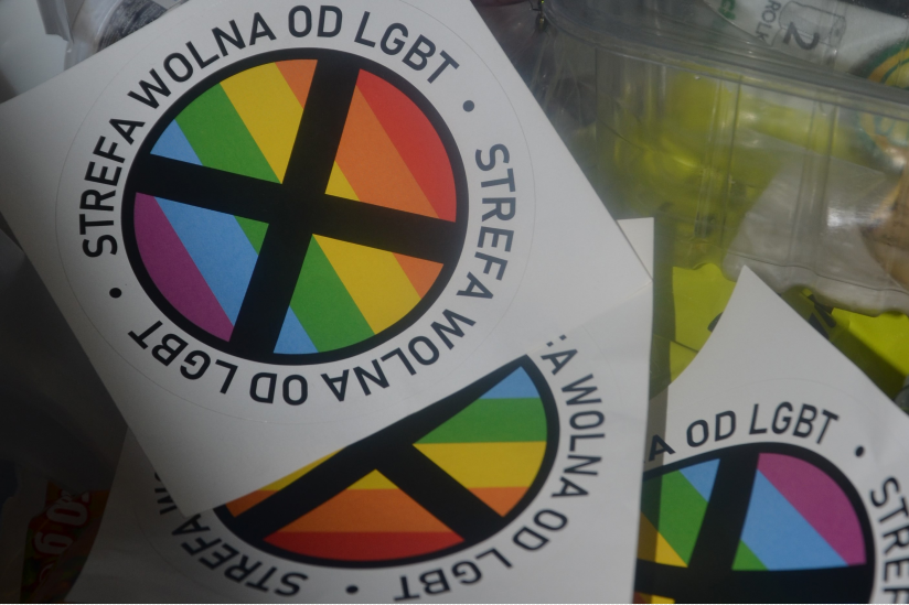 Polnische Sticker, die "LGBT-freie Zonen" markieren sollen