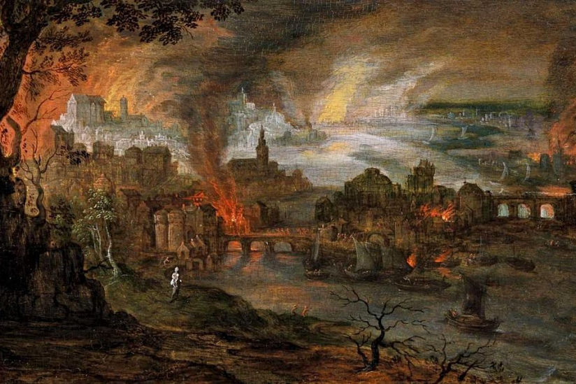 Pieter Schoubroeck: Die Zerstörung Sodom und Gomorrhas