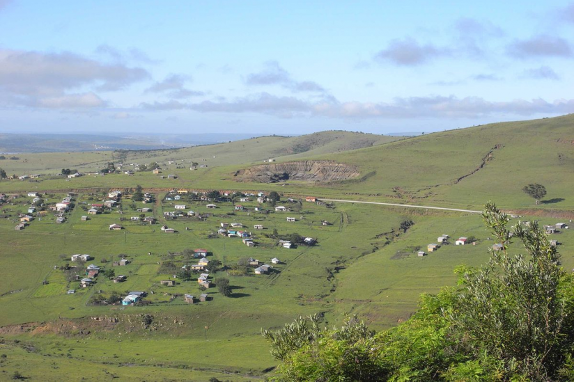 Xhosa-Siedlung im Tyhume-Tal an den Amathole-Bergen.