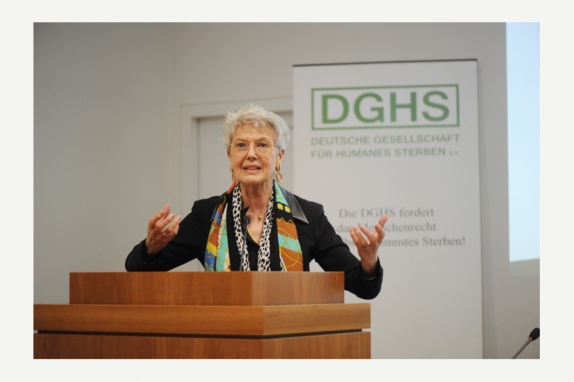 Elke Bazner, Präsidentin der einladenden DGHS
