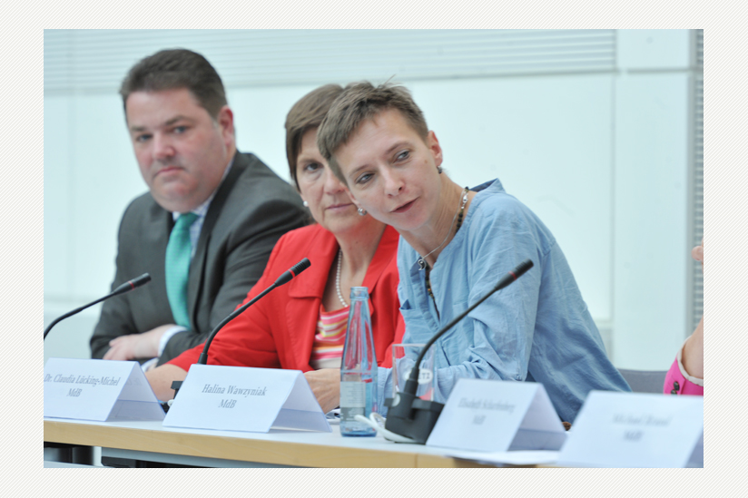 von links: Ansgar Hevelin, CDU/CSU, Dr. Claudia Lücking-Michel, CDU/CSU, Halina Wawzyniak, Die LINKE