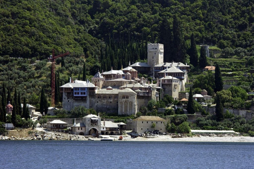 Die Abtei Esphigmenou auf dem Berg Athos