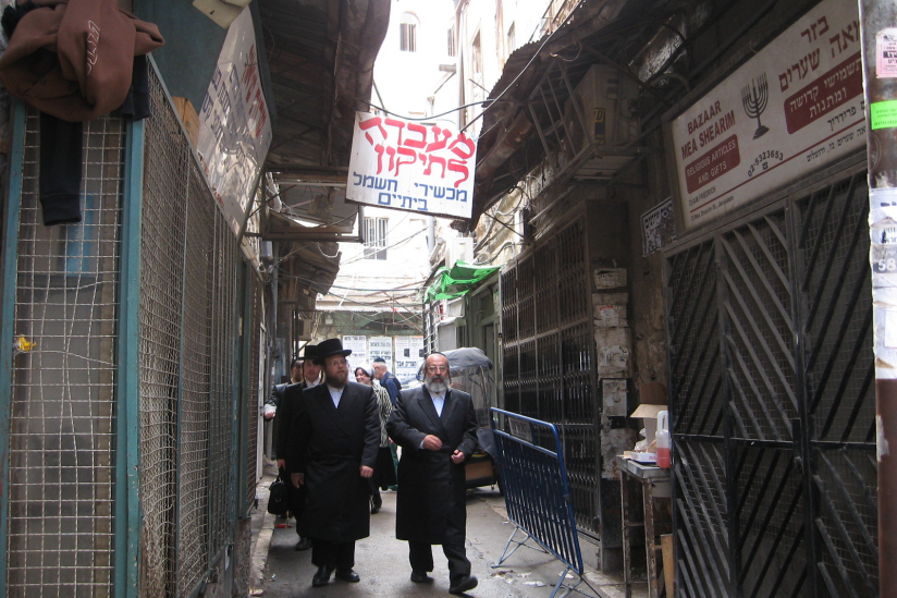 Ulraorthodoxe Juden im Jerusalemer Stadtbezirk "Mea Shearim"