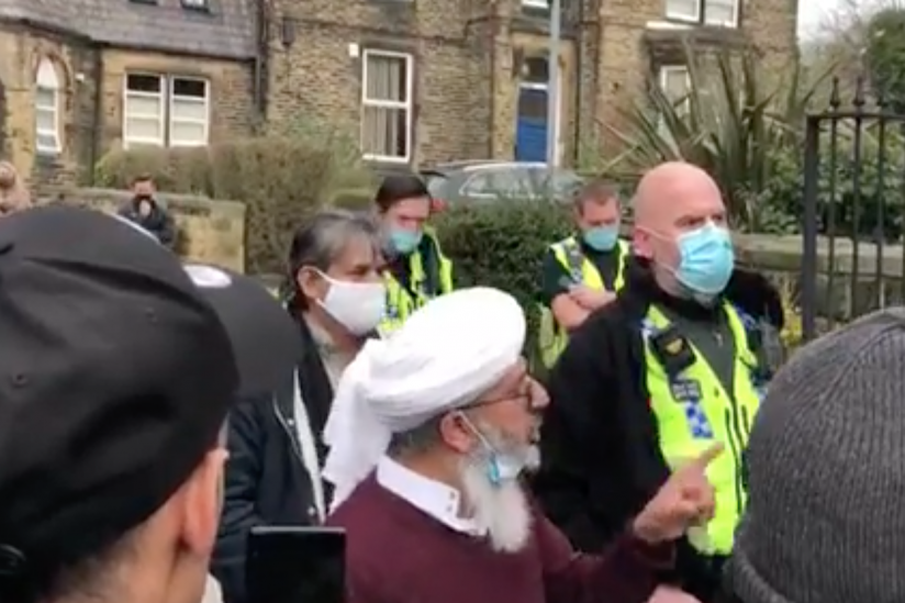 Proteste in der britischen Stadt Batley (Yorkshire)