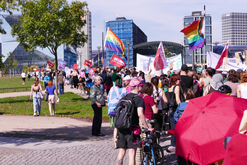 ...von der Buntheit des Demonstrationszuges