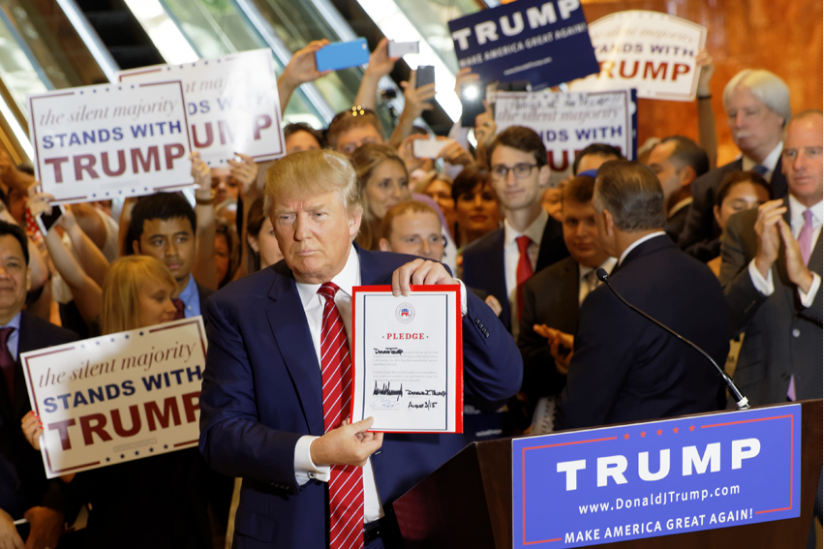 Trump bei einer Wahlkampfveranstaltung am 3. September 2015 in New York