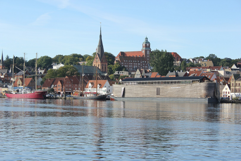St. Marien, Ansicht vom Flensburger Hafen aus