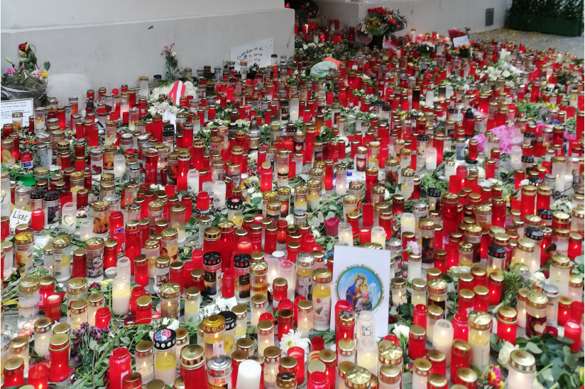 Gedenken zum Terroranschlag in Wien am Ruprechtsplatz