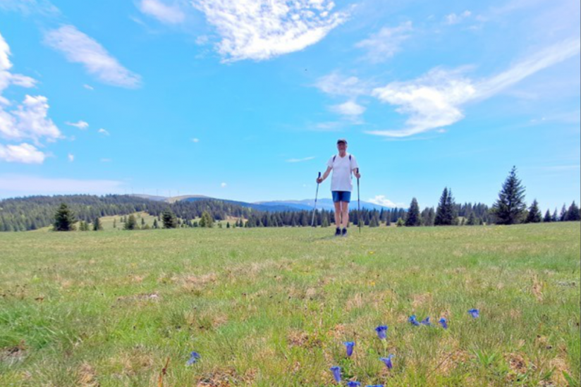 Gerfried Pongratz beim Wandern in den Bergen