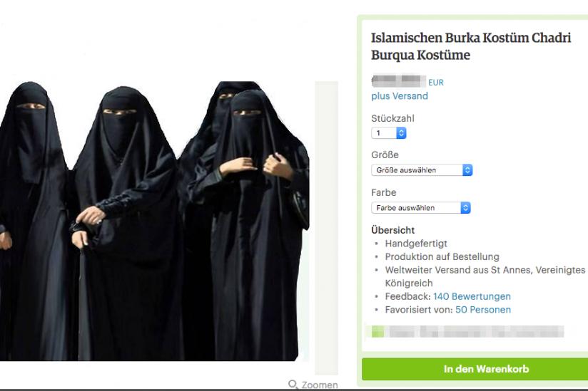 Kein Witz: Burka als Faschingskostüm