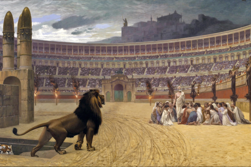 Das letzte Gebet der Christen im Circus Maximus, Ölbild von Jean-Léon Gérôme