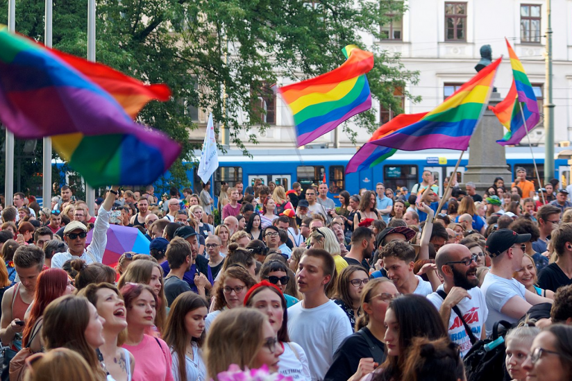 Solidaritätskundgebung für queere Menschen in Krakau