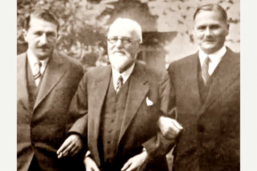 Ludwig Heck mit seinen Söhnen Heinz (li) und Lutz (re)