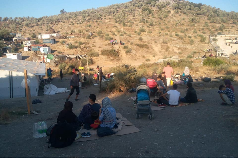 Überreste des Flüchtlingscamps Moria auf Lesbos