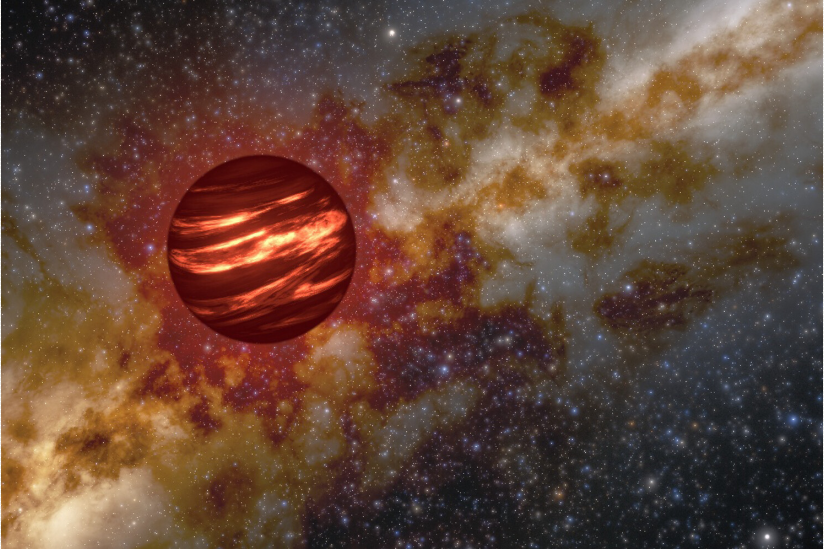 Planet in einer Staubwolke