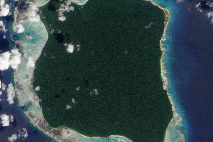 North Sentinel Island, Satellitenfoto der NASA, 2009