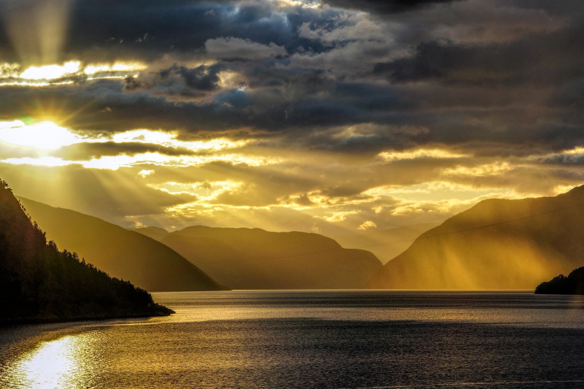 Fjord in Norwegen.