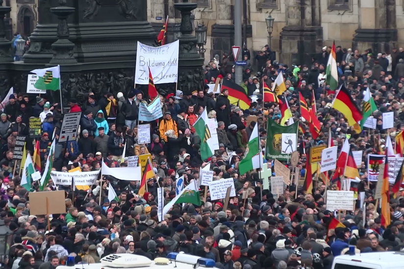 Pegida-Demonstration am 25. Januar 2015 in Dresden
