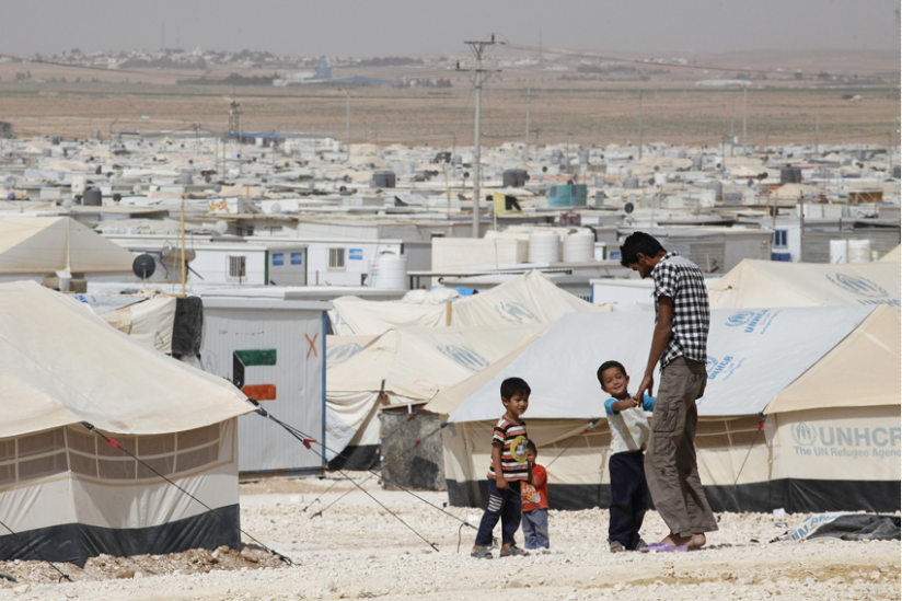 Syrische Flüchtlinge im jordanischen Flüchtlingslager Zaatari