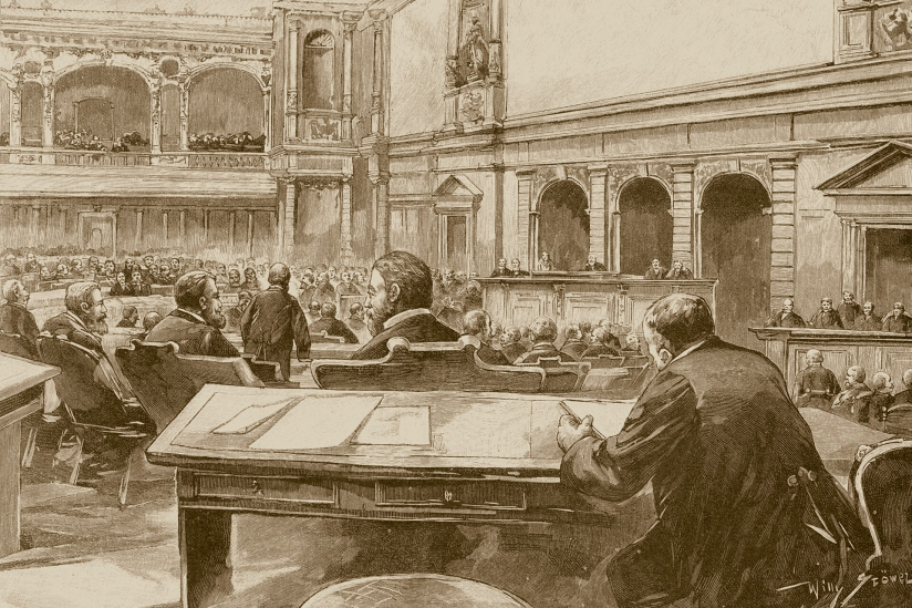 Sitzungssaal des Reichstagsgebäudes um 1894